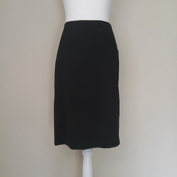 Theory Corpcore Pencil Edition Sleek Fitted Basic Skirt Wool Black Size 4 - Picture 3 of 8